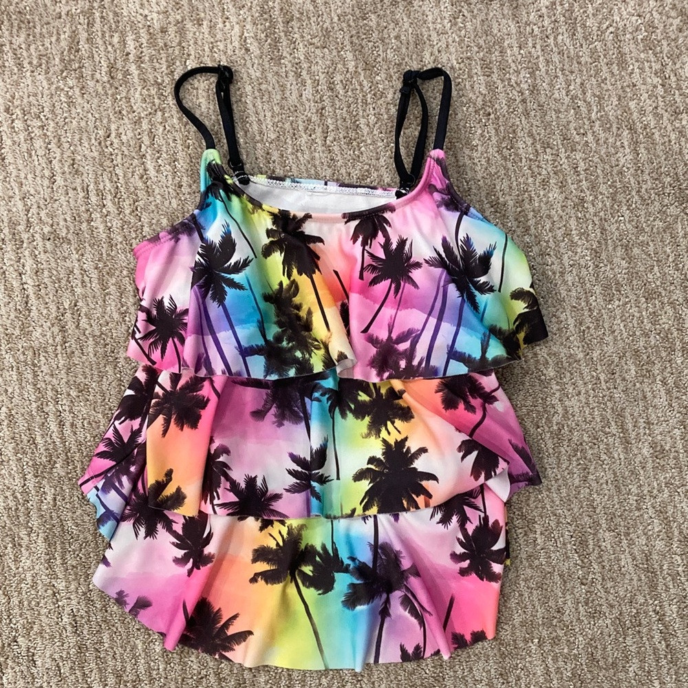 Justice Multicolor Palm Tree Bikini